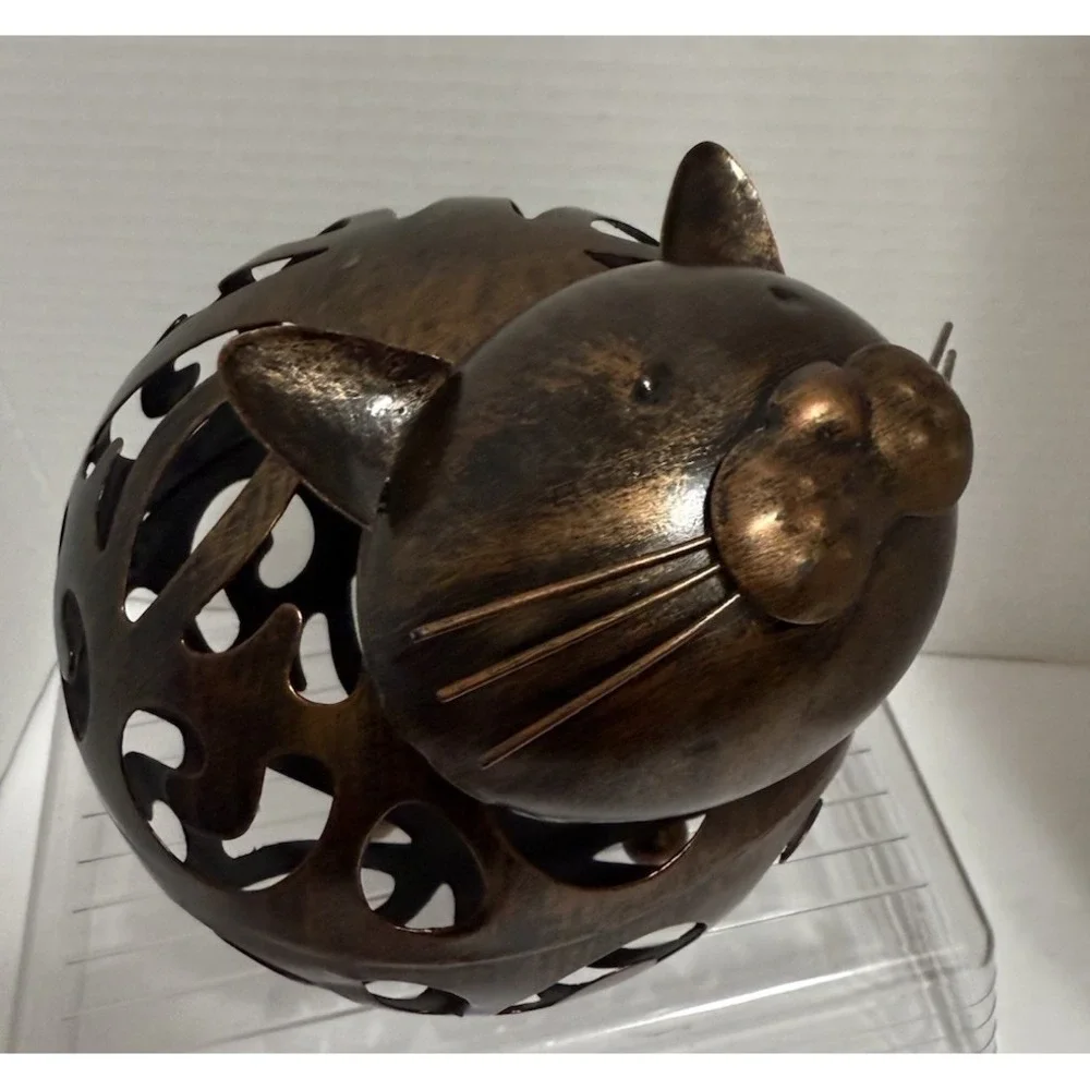 True Whiskers Cat Cork Holder Stainless Steel Rustic Finish Holds‎ 40 Corks, NEW